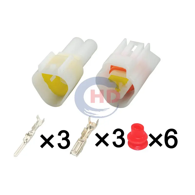 

1-20 sets 3pin Sealed Electrical Connector Plug FW-C-3M-W FW-C-3F-W