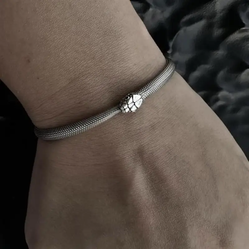 91AF العتيقة سوار سبيكة براعة الموضة الأفعى على شكل الإسورة معصمه للمجوهرات اليومية الأنيقة #1