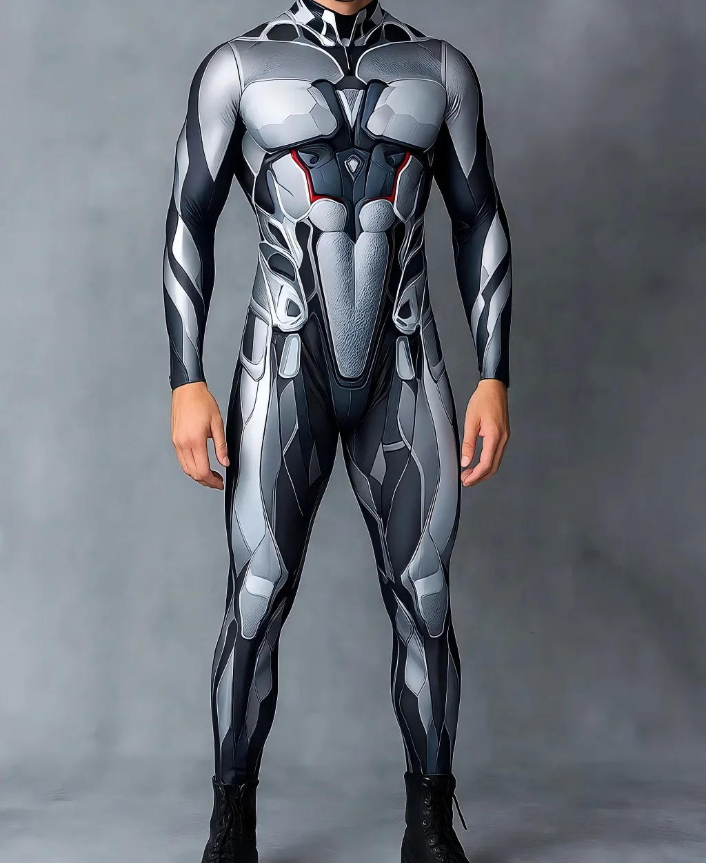 Herren Halloween Cyberpunk Jumpsuit 3D Digitaldruck Roboter Zentai Erwachsenen Cosplay Catsuit Bodysuit Karneval Rennrad Kostüm – Detail 18