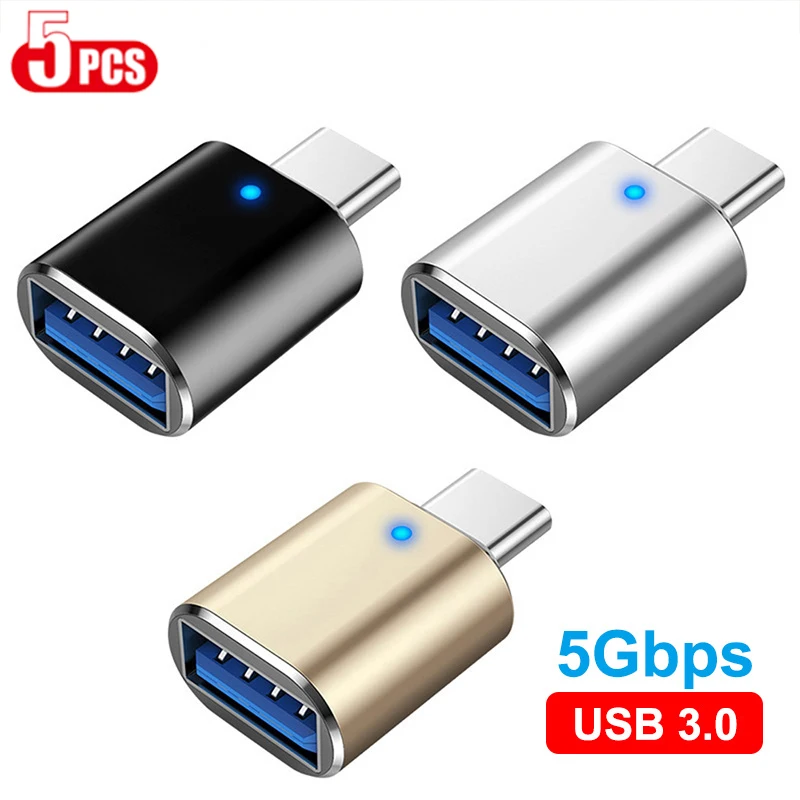 

1/3/5pcs Adapter Micro USB Conversion Type-C Adapter Data Cable Converter Charging Data Cable 2 In 1 Mobile Phone Accessories