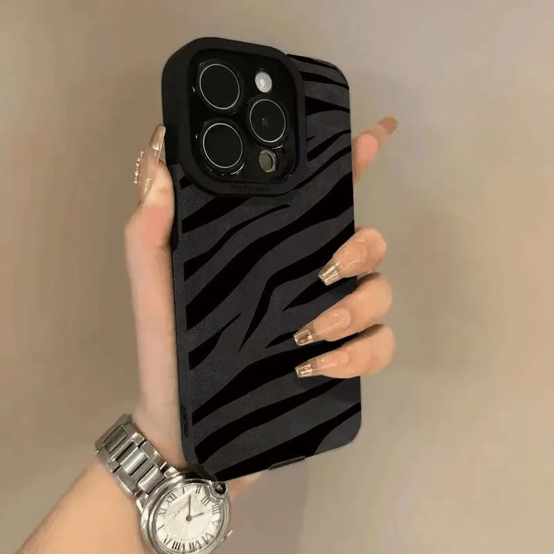 SEIRASSIM fashionable zebra stripes phone case for iphone 16 pro max 15 plus 14 13 11 12 back cover for iphone xr xs x bumper