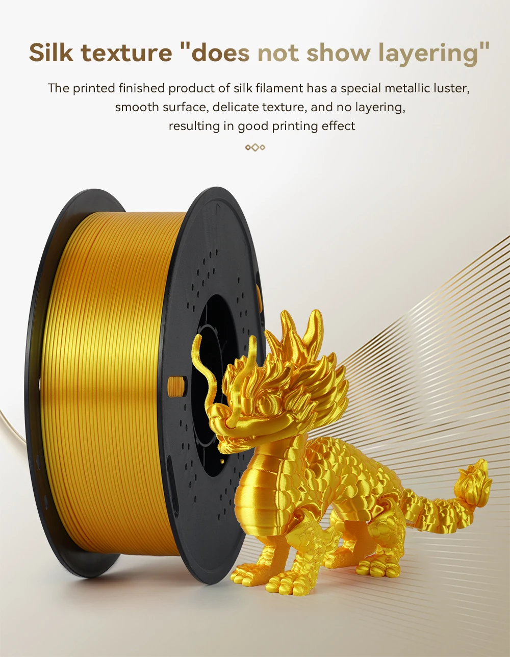 KINGROON 5 kg Seiden-PLA-Filament, 1,75 mm, 1 kg dreifarbiges Seiden-PLA-3D-Drucker-Filament, ordentlich gewickelt, mehrfarbige Regenbogen-3D-Filamente – Detail 19