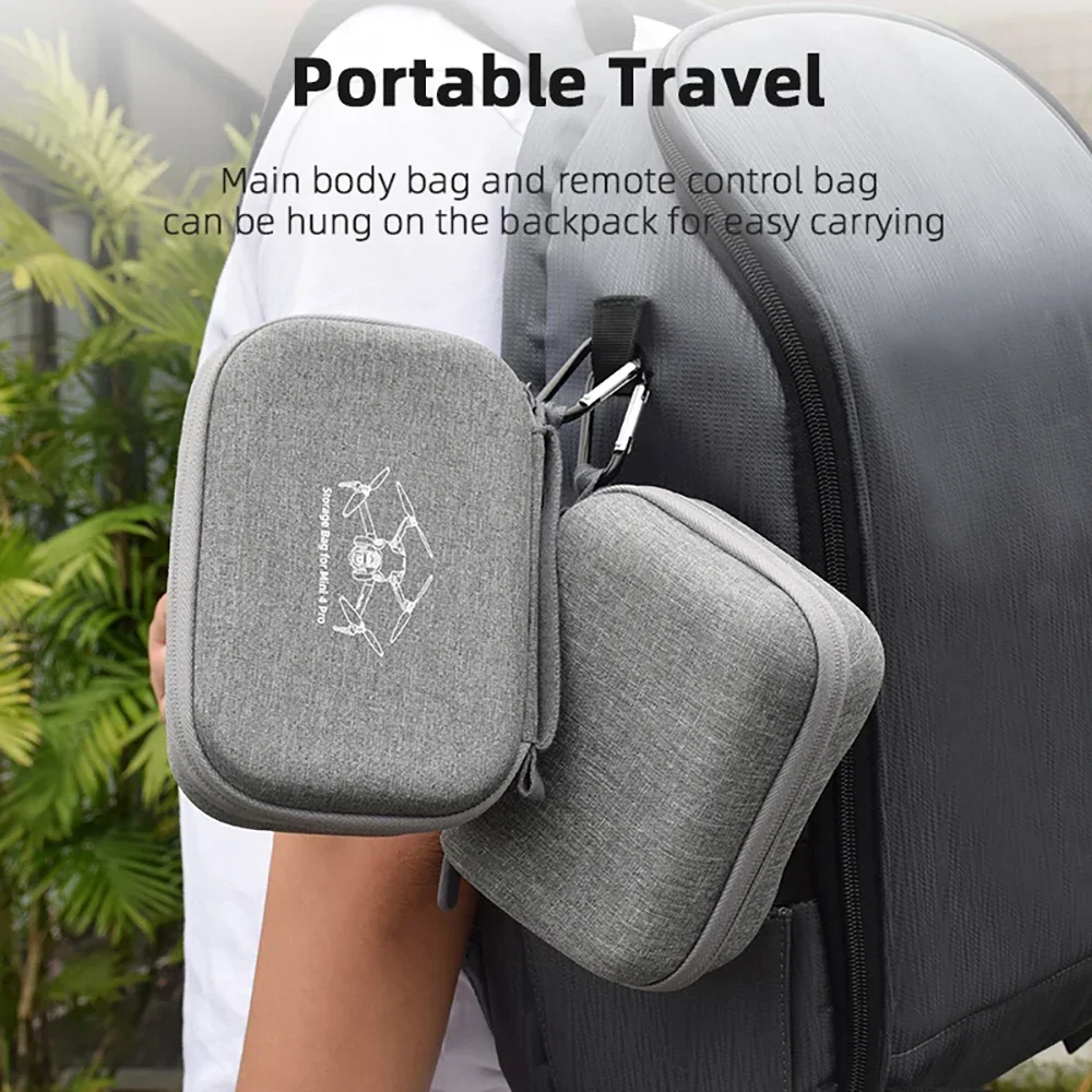 Storage Bag for DJI Mini 4 Pro Drone Portable Carrying Case RC 2/RC-N2 Controller Handbag Travel Box Drone Dustproof Accessories