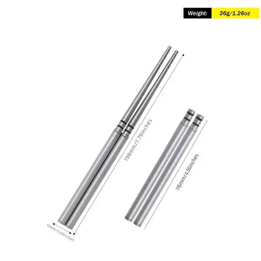 

Ultralight Titanium Collapsible Folding Travel Chopsticks for Outdoor Travel and Daily Use