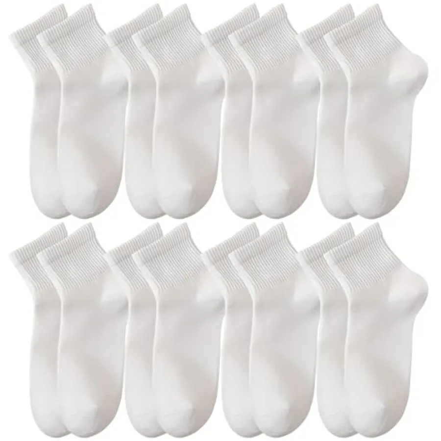 

Женские носки до щиколотки, 8 пар тонких хлопковых спортивных повседневных носков для женщин, спортивные носки для бега в тренажерном зале, идеально подходящие для повседневной носки для тренировок S