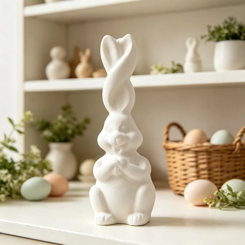 Resin silicone mold, spiral long-ear rabbit-shaped mold, spiral long-ear rabbit design, DIY mold
