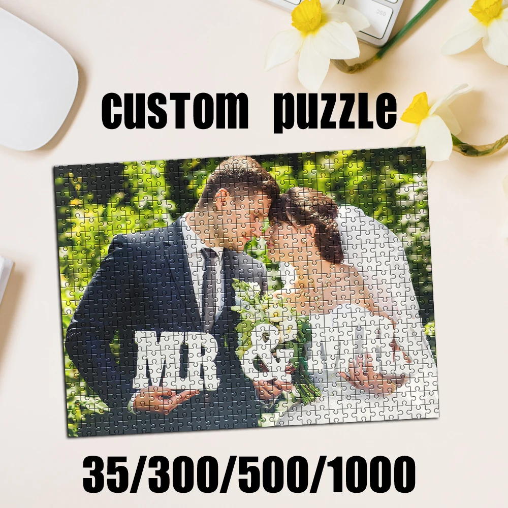 35/300/500/1000pcs Personalized Custom Photo Puzzle wedding photos Christmas New Year Gift Customized Paper Puzzle