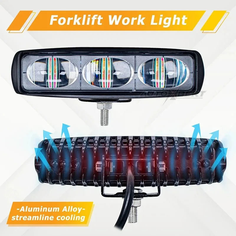 30W Forklift trailer LED safety warning lights Area Safety Reversing Red Light Width Light One Word Line For Forklift work light