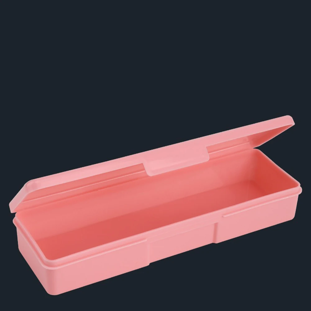 Nail Tool Storage Box Made of Plastic with Sections for Organizing Nail Tips Nail Clippers Tweezers and Nail Art Supplies