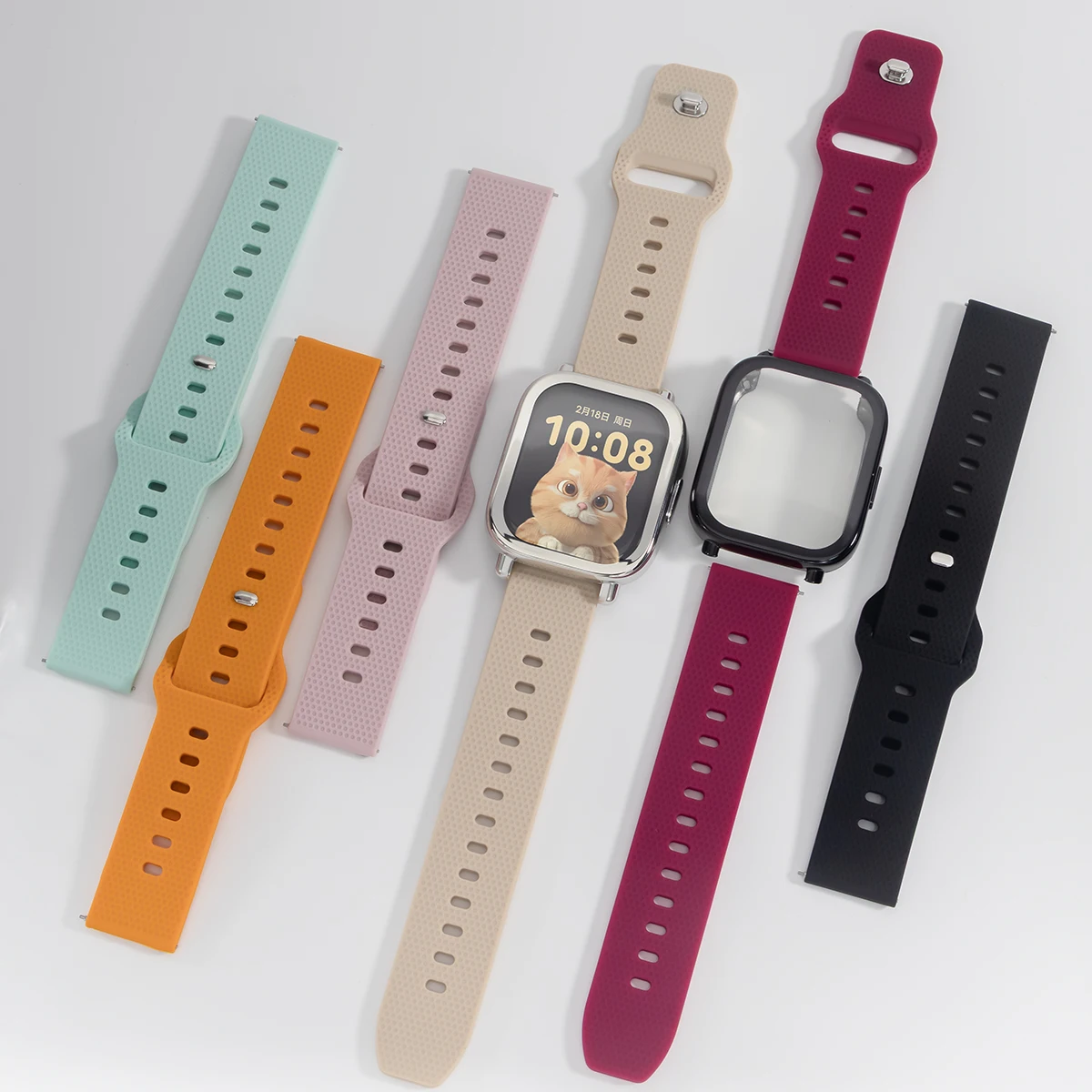 

Силиконовый ремешок + чехол для Xiaomi Redmi Watch 5 Active/5 Lite, полностью закрывающий экран, из мягкого ТПУ, дышащий спортивный ремешок, аксессуары