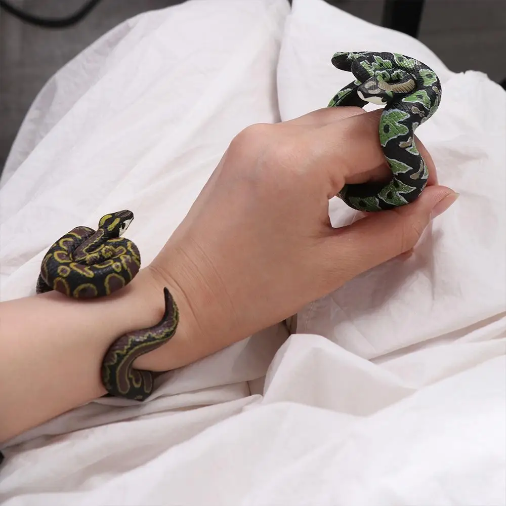 Gift For Friends Simulation Snake Python Animal Model Snake Tricky Toys Animal Bangles Snake Bracelet Simulation Animal Model