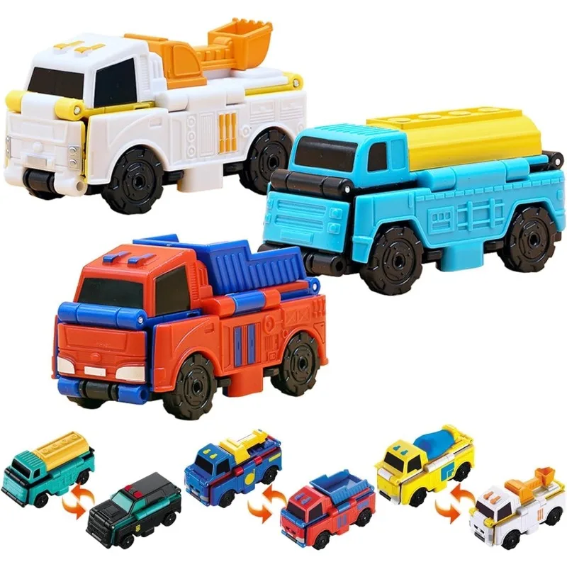 Flip Racers Coches transformables Coches de juguete de doble diseño Vehículo extraíble Playset Flip Racers Coches transformables Esquina para niños