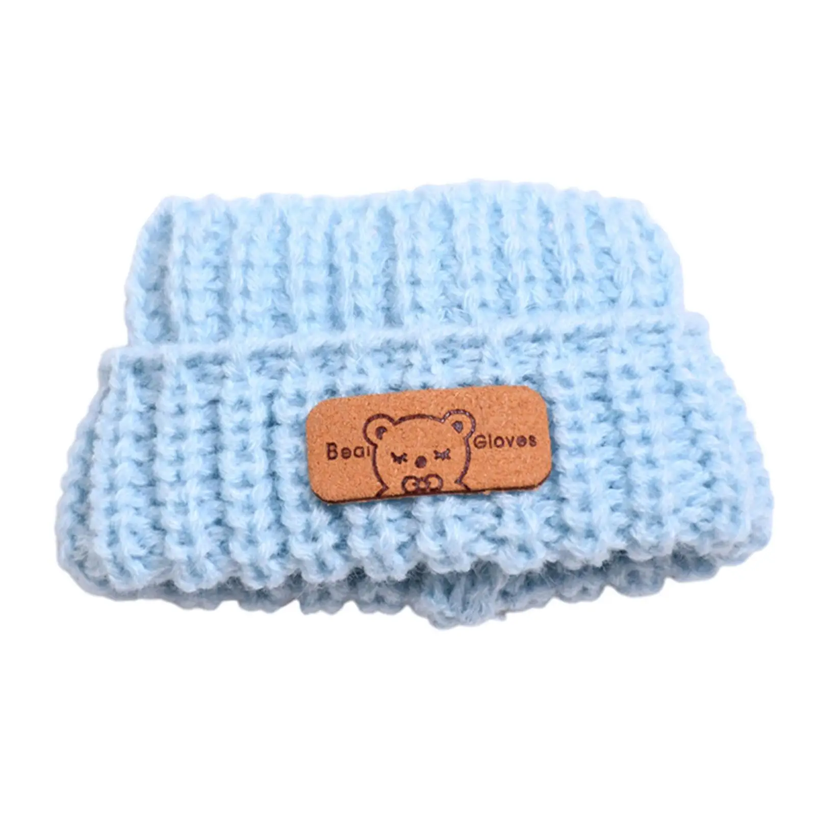 Gorro de muñeco de peluche, juego de simulación suave, elegante, haz tus propias muñecas, accesorios de muñeco de peluche, vestido, gorro tejido para muñeca de 6,69 pulgadas