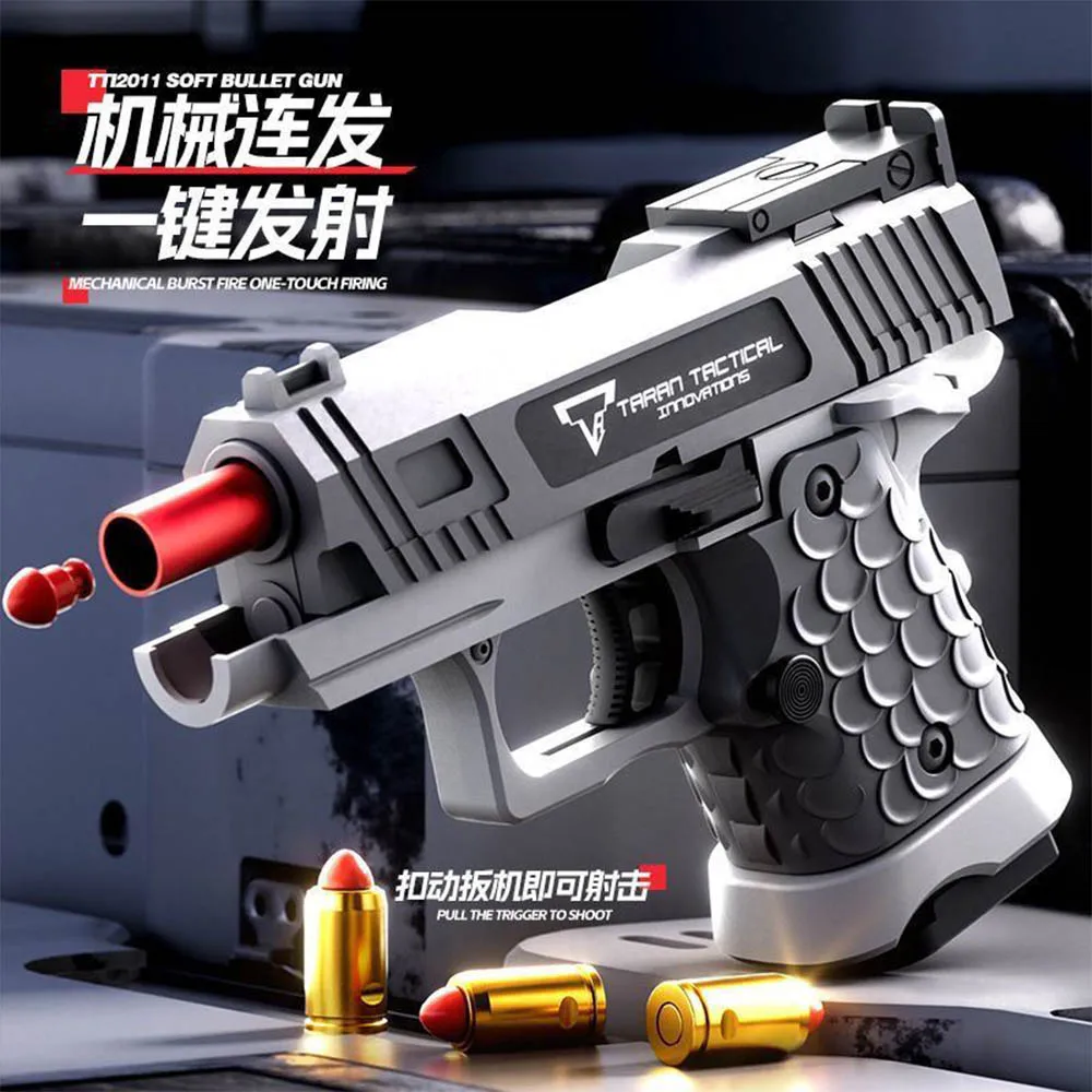 GX4 ปืนพก Ejecting Shells ปืนของเล่นสําหรับผู้ใหญ่เด็กความเครียดปืนยิงของขวัญวันเกิด Dropship TikTok