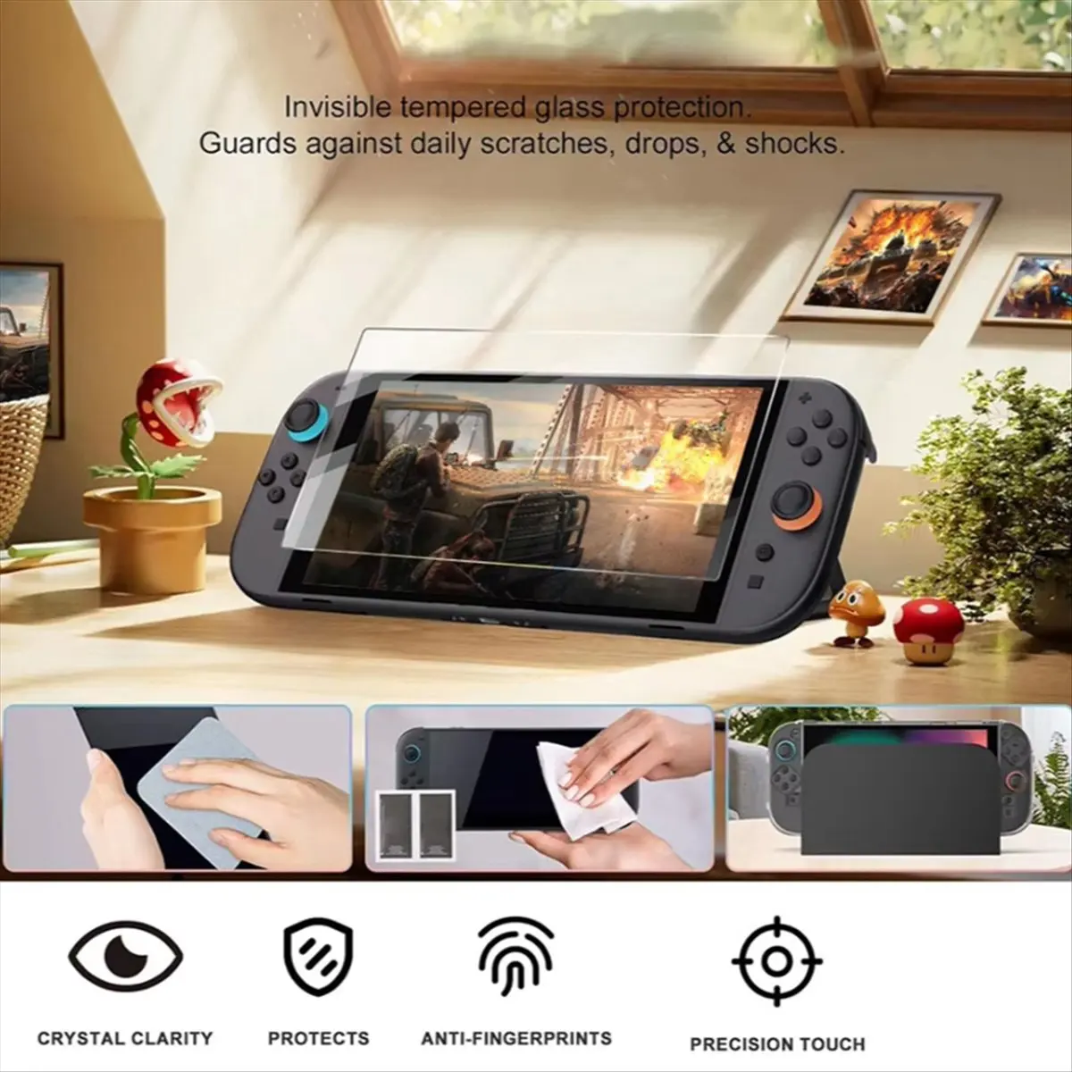 T1900C-Storage Case for Switch 2 Accessories Kit for 2 Screen Protector Cover Thumb Grip HOT