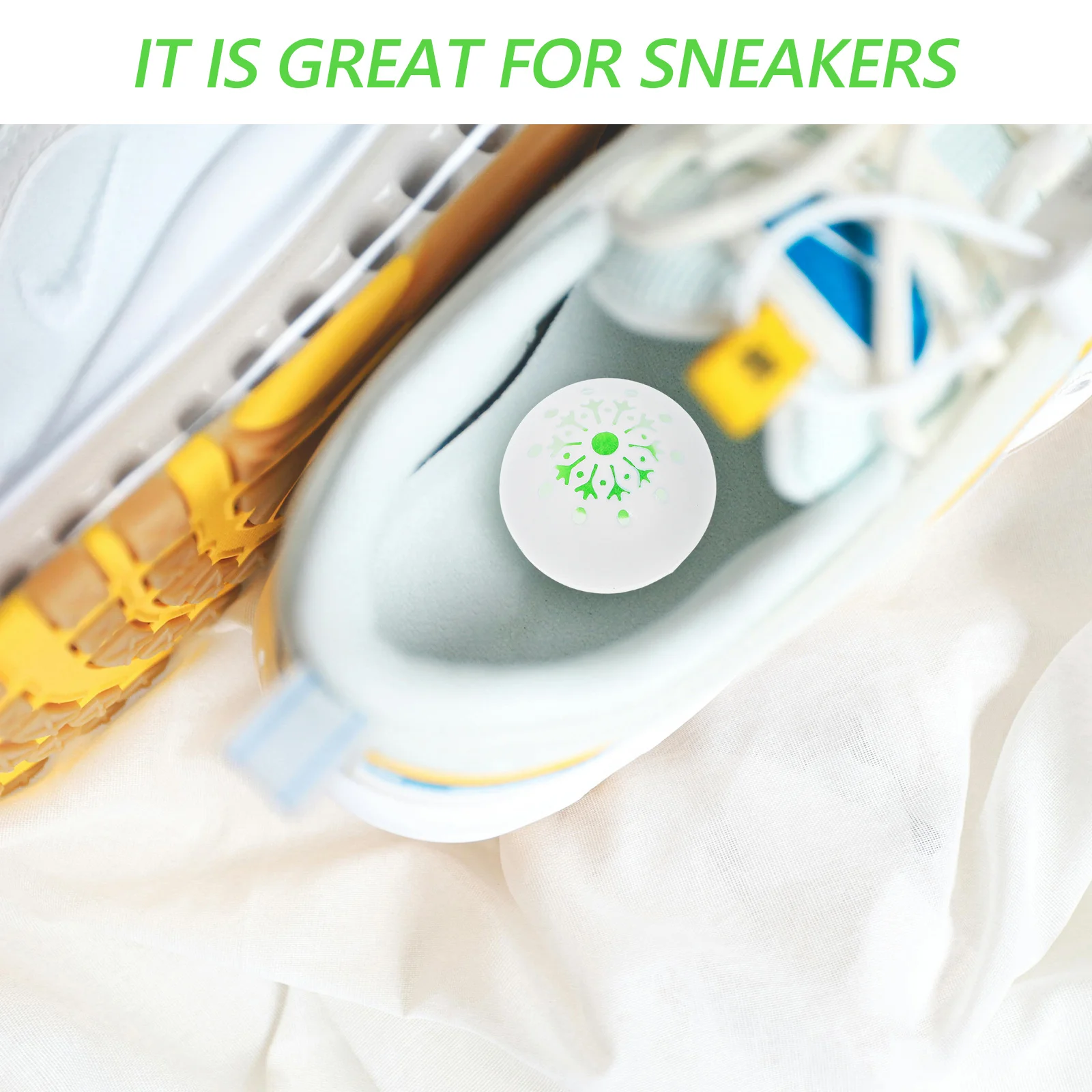 18 قطعة من كرات إزالة الروائح الكريهة للأحذية، معطر هواء للأحذية الرياضية وحقائب الجيم والخزائن، كرات صغيرة لإزالة الروائح للاستخدام المنزلي