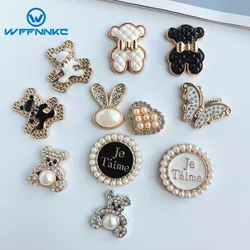 WFFNNKC 10Pcs Cute Bear Pearl Flatback Resin Fashion Jewelry Making Accessories DIY Earrings Brooch Crafts supplies Decoration