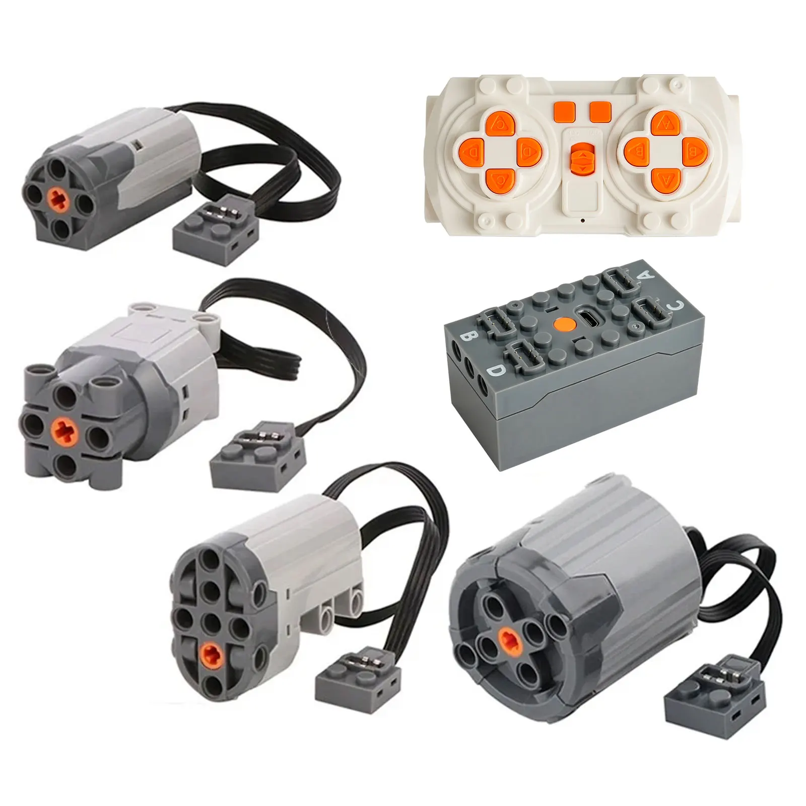 MOC Wireless BT RC Upgrade Kit with Battery Box M L XL Servo Motor Speed Control APP for PF Building Blocks Electronic Component