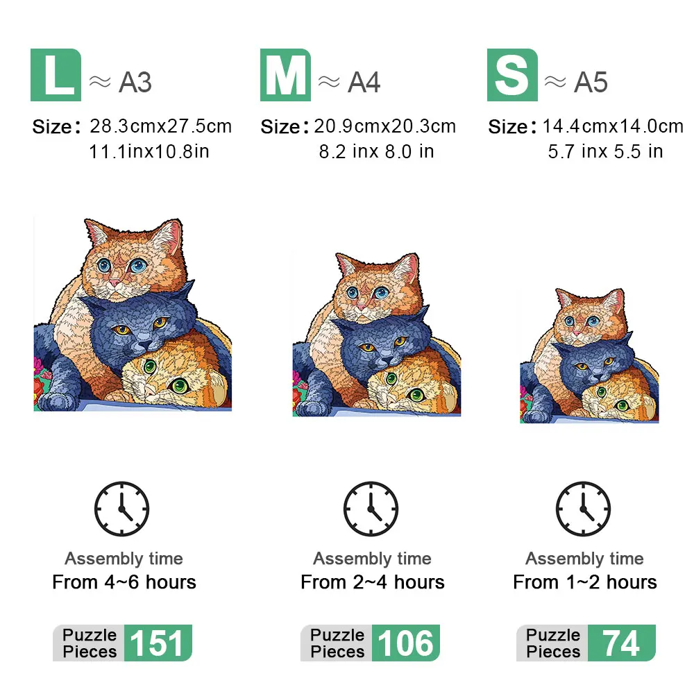 سعيد القط لغز شخصية ثلاثية الأبعاد لغز الكبار الأطفال هدية التعليم لعبة أطفال لعبة