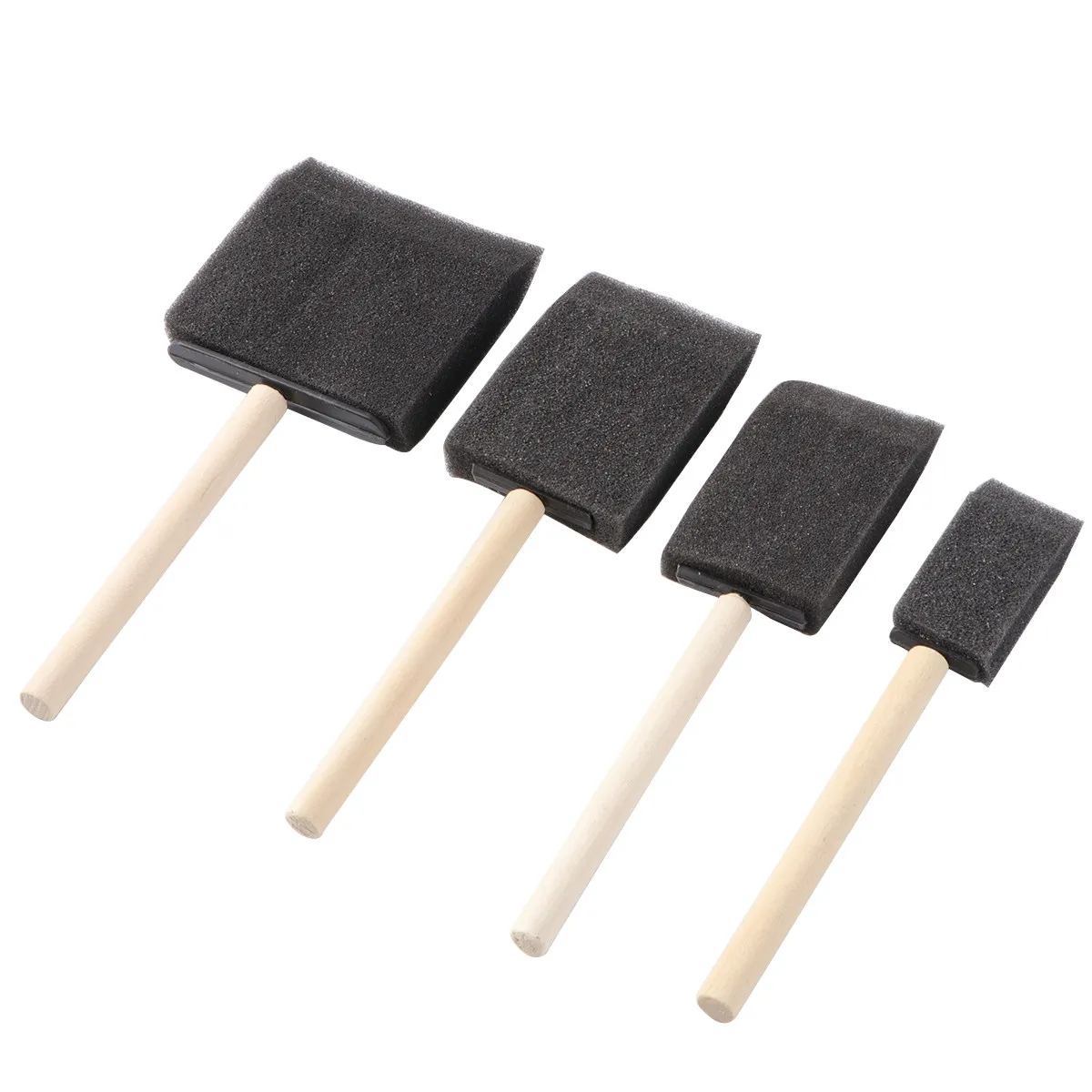 4 pcs Brush Set Art Painting Watercolor Oil Halloween Christmas New Year Paint Sponge Brush Foam Painting Tools Drawing