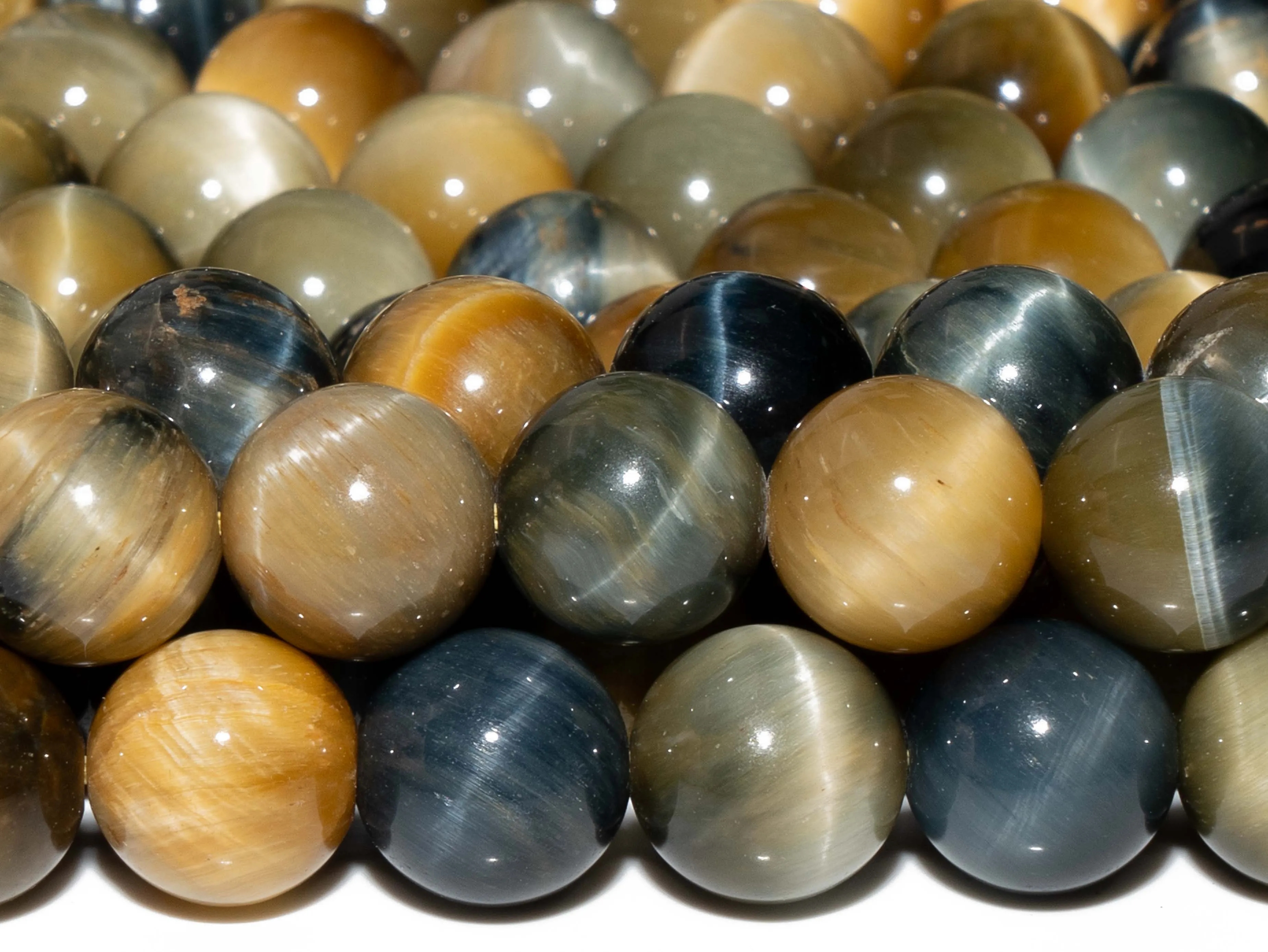 Natural Stone Golden Blue Tiger Eye Beads Loose Beads Round Shape Size Options6/8/10/12mm for Jewelry Making