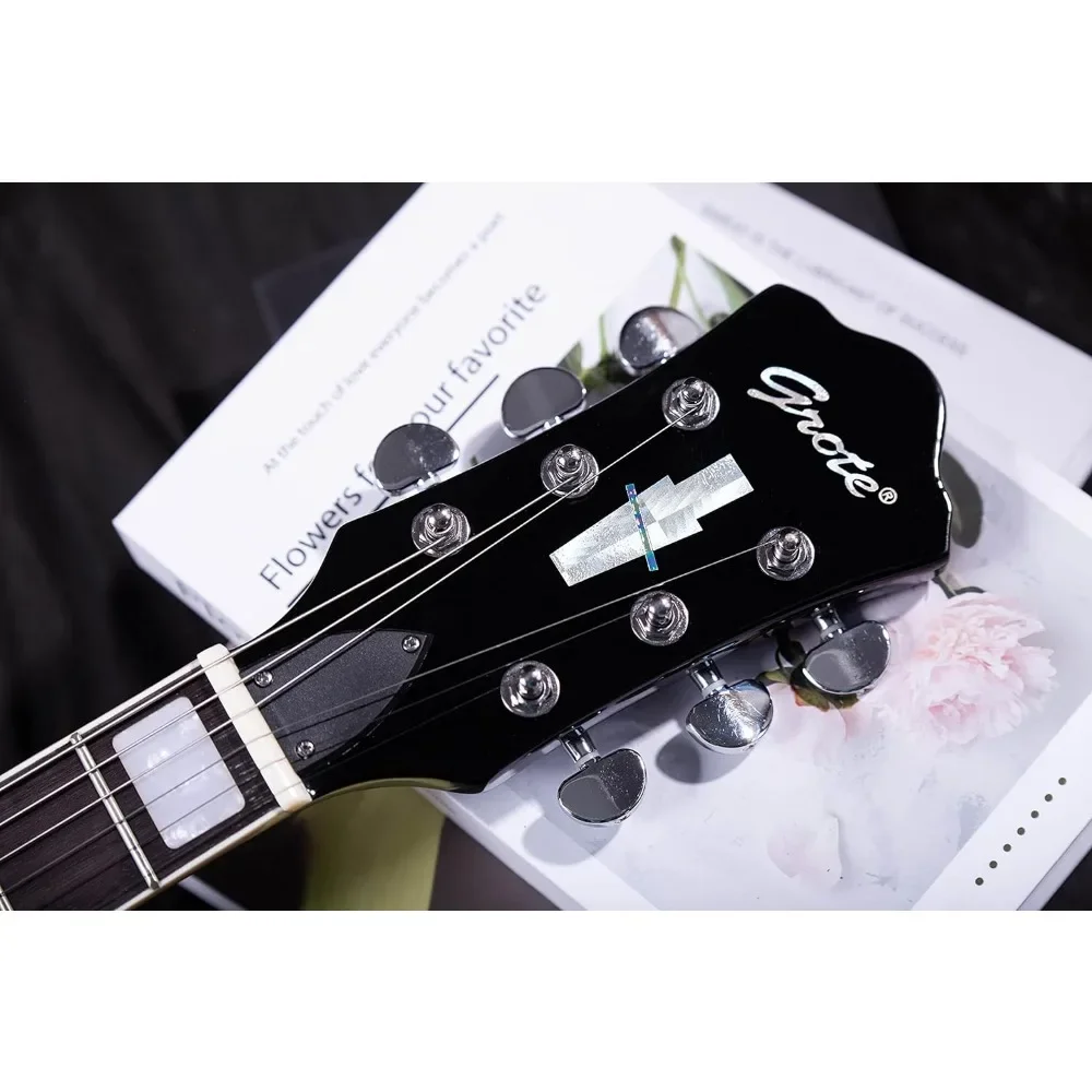 Acoustic Electric Guitar Set Guitar Solid Body Electric Guitar With Gigbag LPYS-006 (Black) High Quality Guitars Professional V