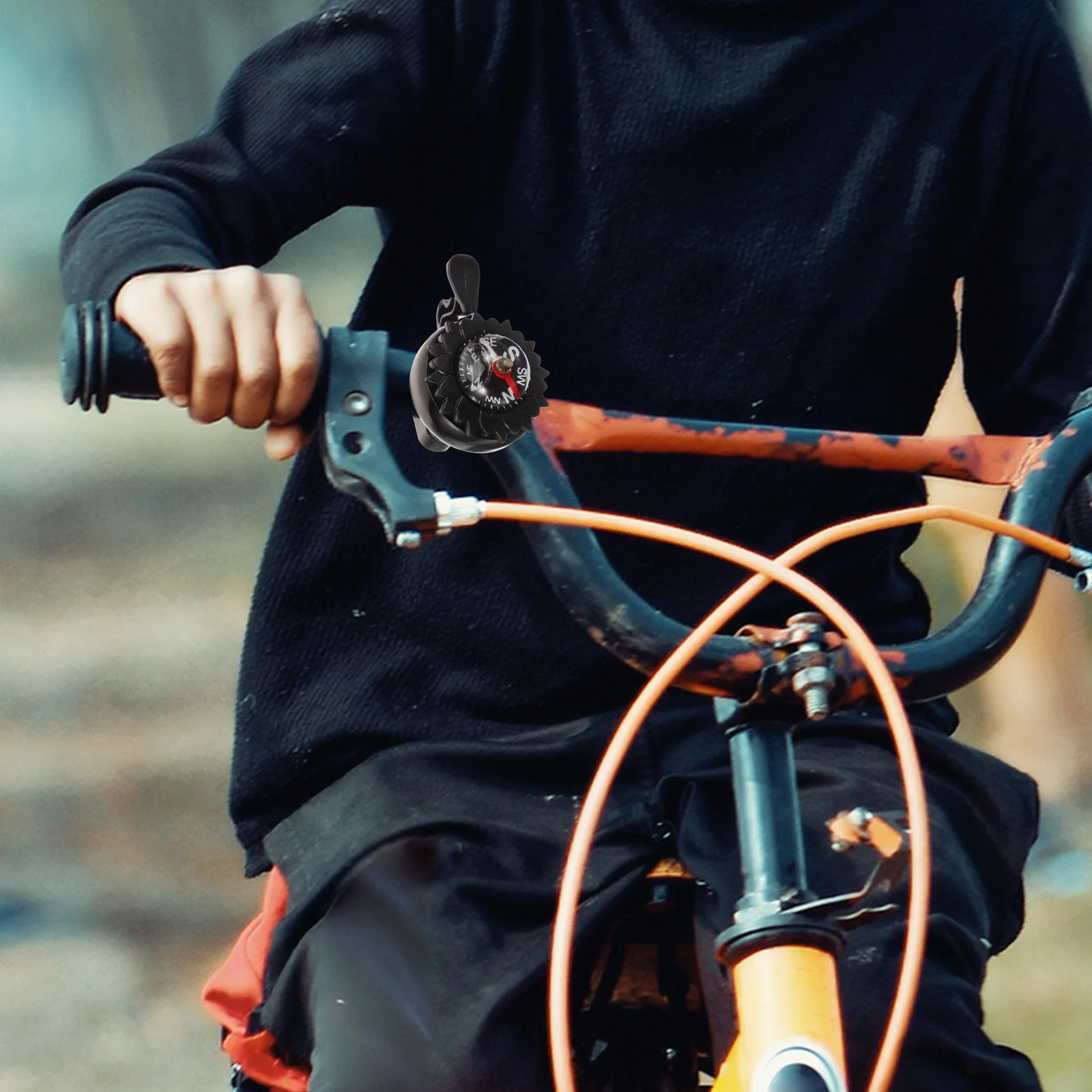 Aluminum Alloy Bicycle Bell Loud Clear Sound Cartoon Multi-Function Portable Convenient Anti-Loss Road Cycling