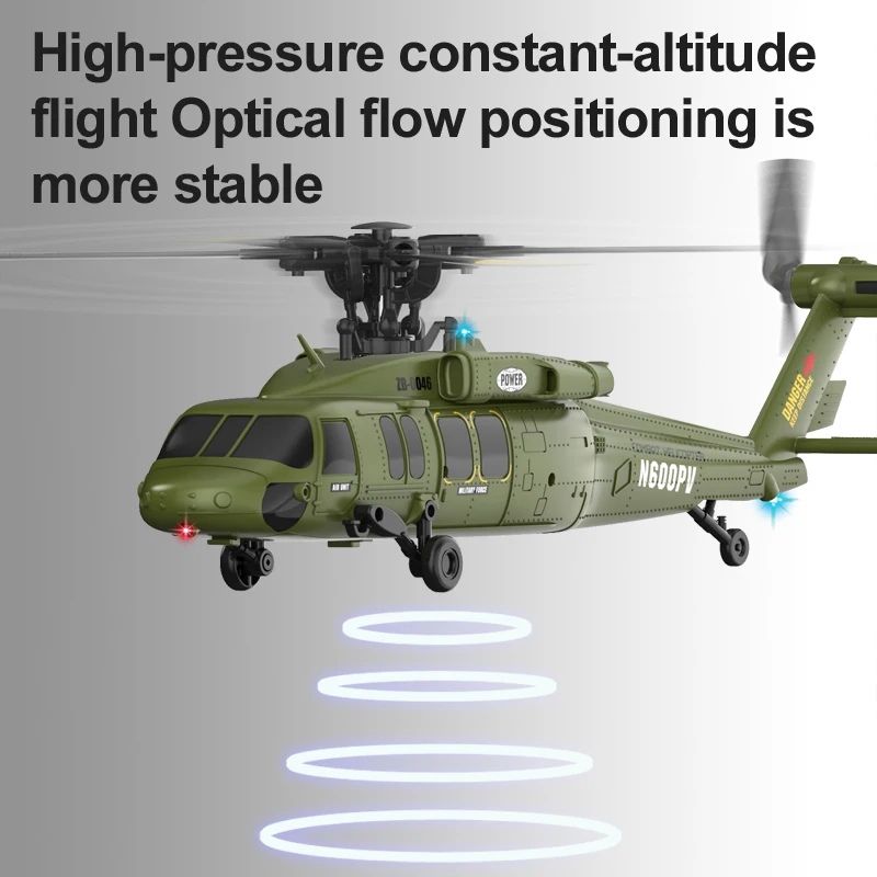 

Black Eagle remote-controlled helicopter 9901 six way simulation model, optical flow positioning, children's toy model gift JJRC