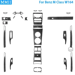 メルセデス用カーボンファイバーライト,車のセンターコンソール用,CDトリムカバー,ラベル,クラスW164 2005-2011 m