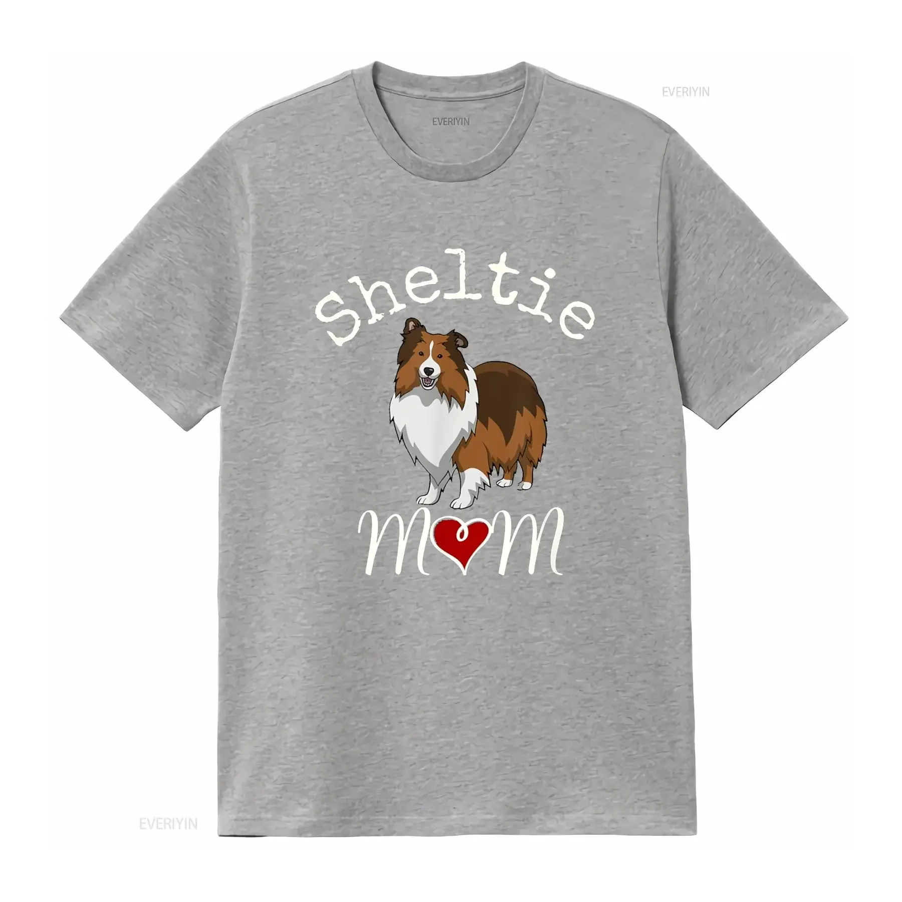 Sheltie Mom تي شيرت عتيق مغسول مريح ناعم للارتداء اليومي أوم قليلاً للجنسين تنفس موضة أنيقة
