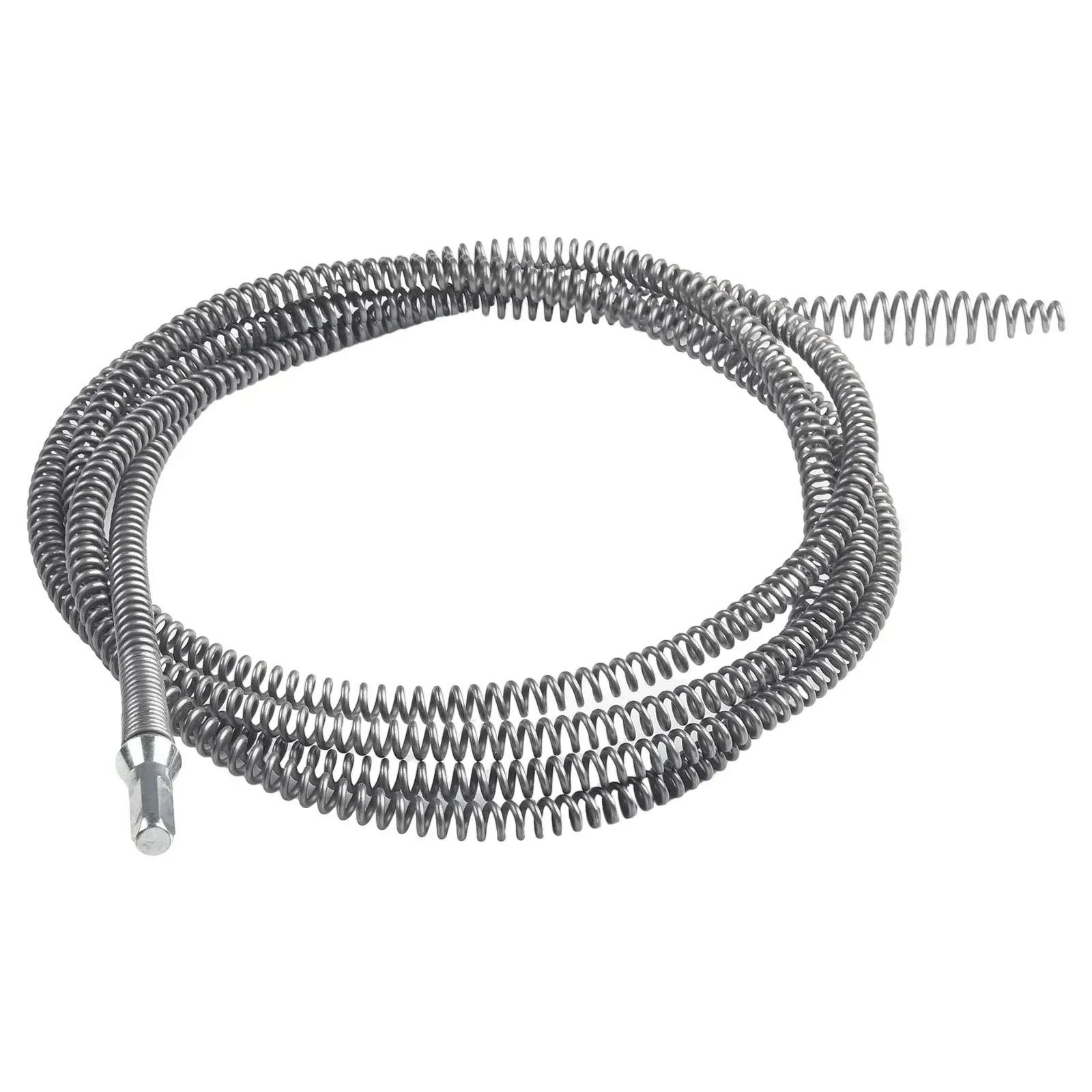 1Pc Drainer Pipe Dredging Tool Drill Connector Rod Spring Pipe Sewer Unblocker 3/2/1M Manganese Steel For Bathroom Kitchen
