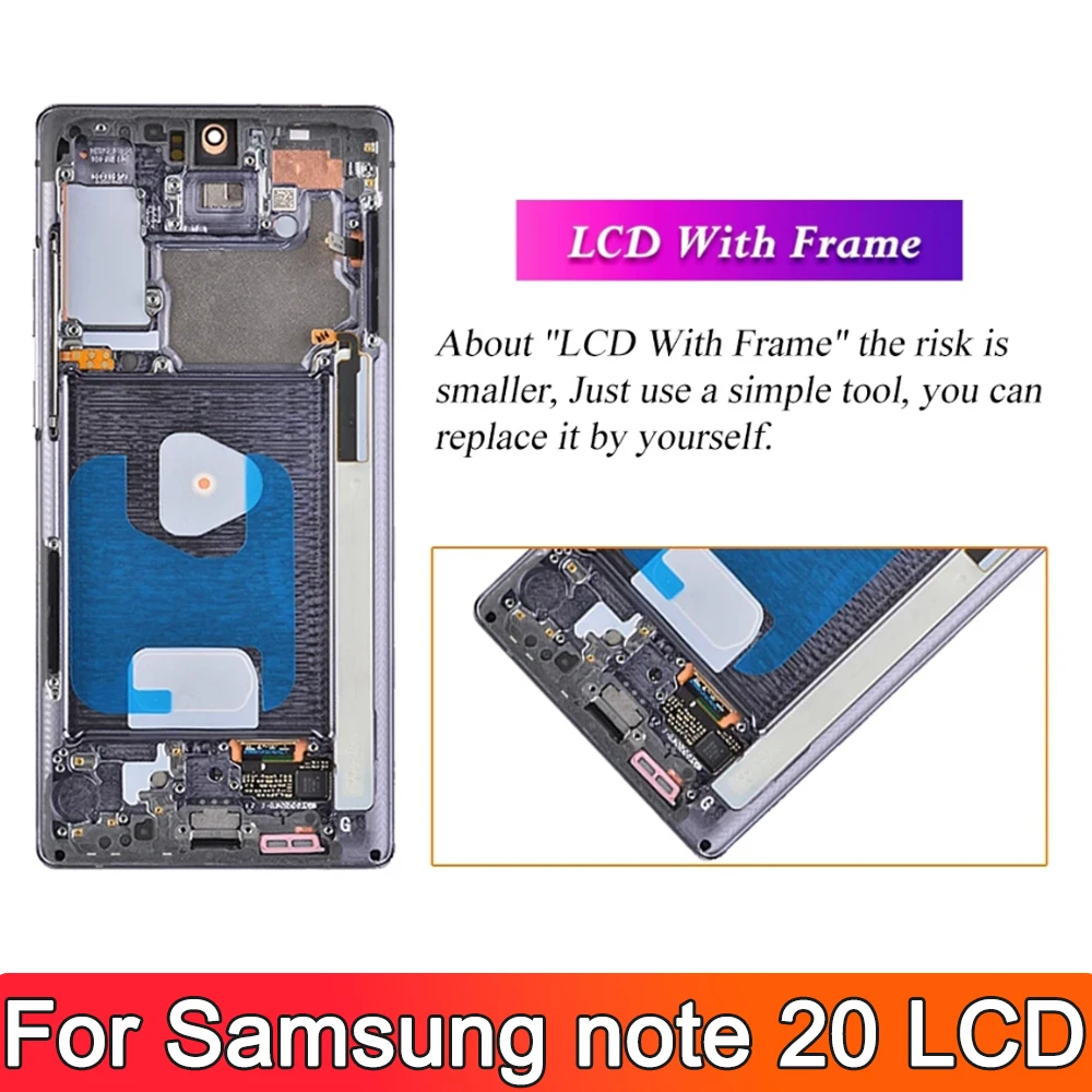 AMOLED Note 20 LCD For Samsung Galaxy Note20 N980 N981 N980F/DS N981B N981U N981W Lcd Display Touch Screen Digitizer Assembly