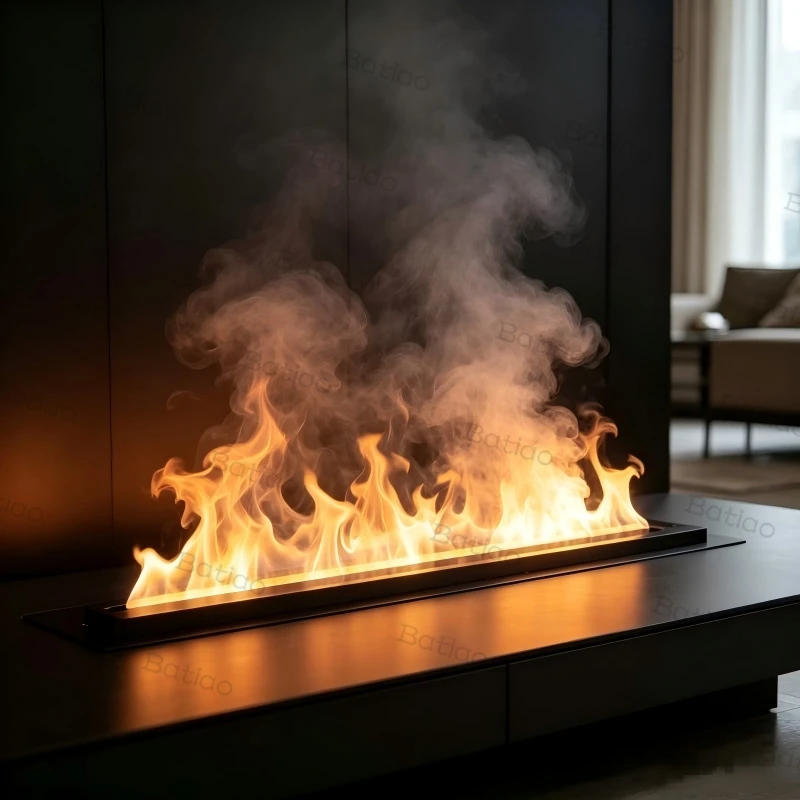 APP Operated Steam Fireplace Smart Water Vapor Fire Effect Fireplace Mist Technology Chimney Luxury Gold Mist Fireplace Flame
