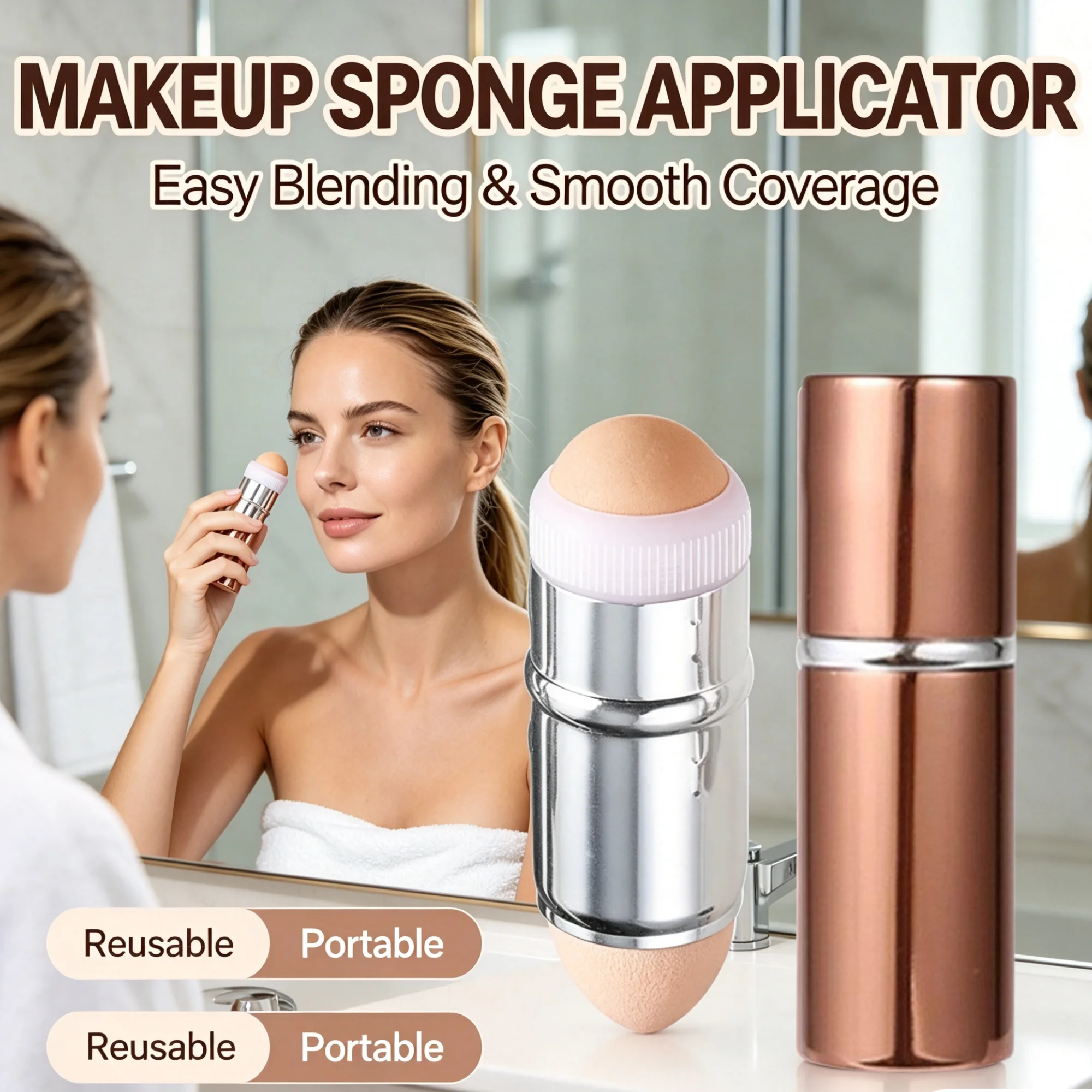 Beauty Zone Makeup - Soft Sponge Puff Roller Blending Foundation