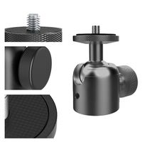 360 Degree Ball Head Rotating Mount Base Universal Black Phone Tripod Stand Mini Tripod Mount Light Stand