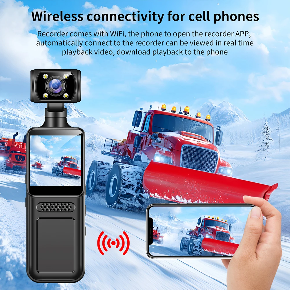 128GB 4K Ultra HD Action Mini Camera 180 Rotatable Vlog Wifi Sports Cam Waterproof Case Helmet Travel Bicycle Driver Recorder - Image 2