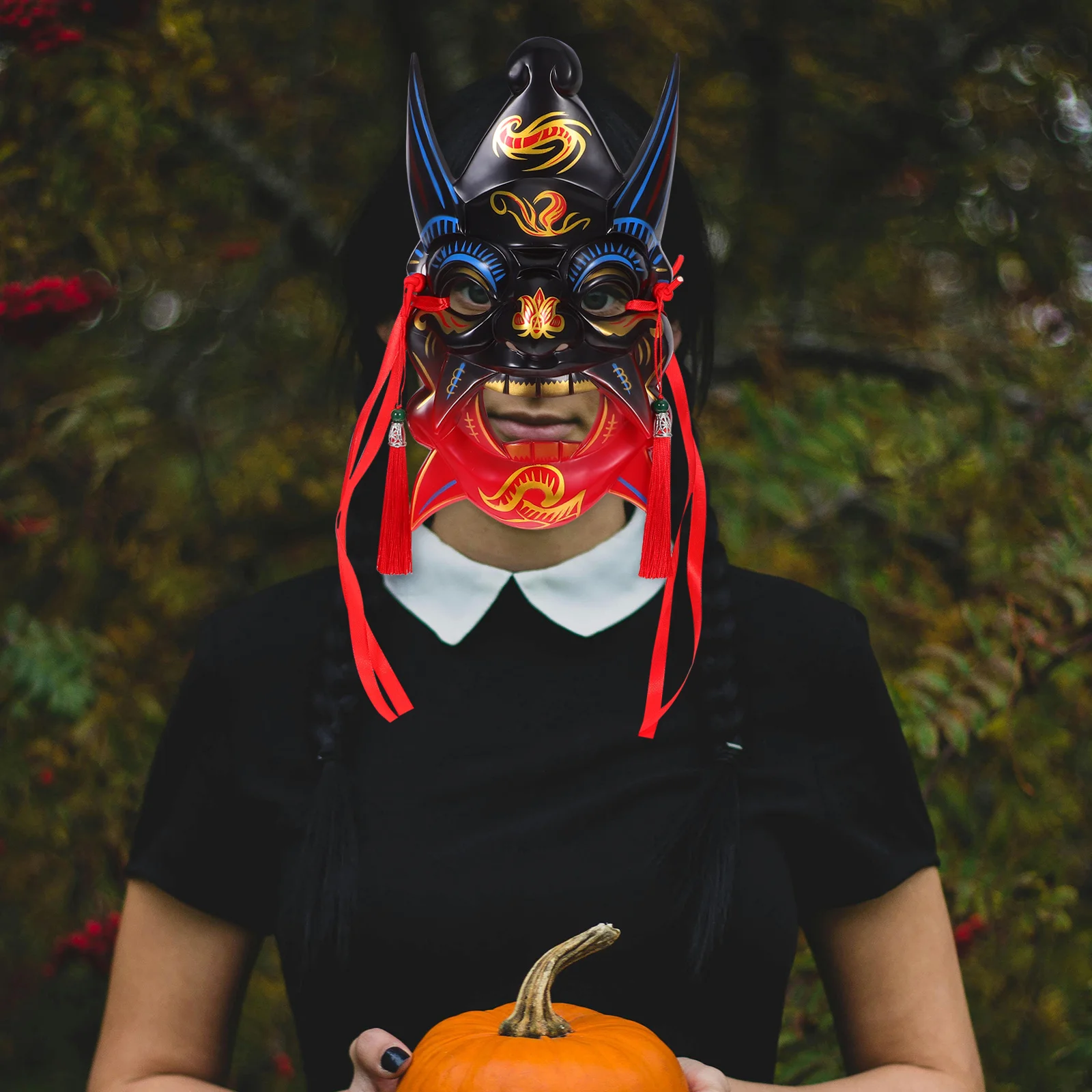 Intricate Handpainted Full Facial Mask Traditional Craftsmanship Lightweight Comfort Masquerade Parties Theater Performances