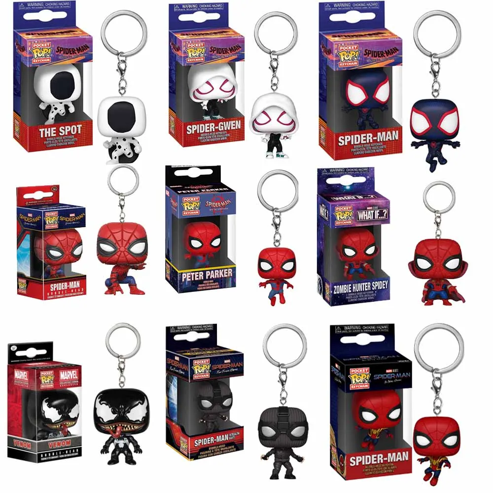 Hot Keychain Pocket Pop Keychains Spider-Man: Across the Spider-Verse series VENOM Keychains Toys Vinyl Digital Gifts Toys