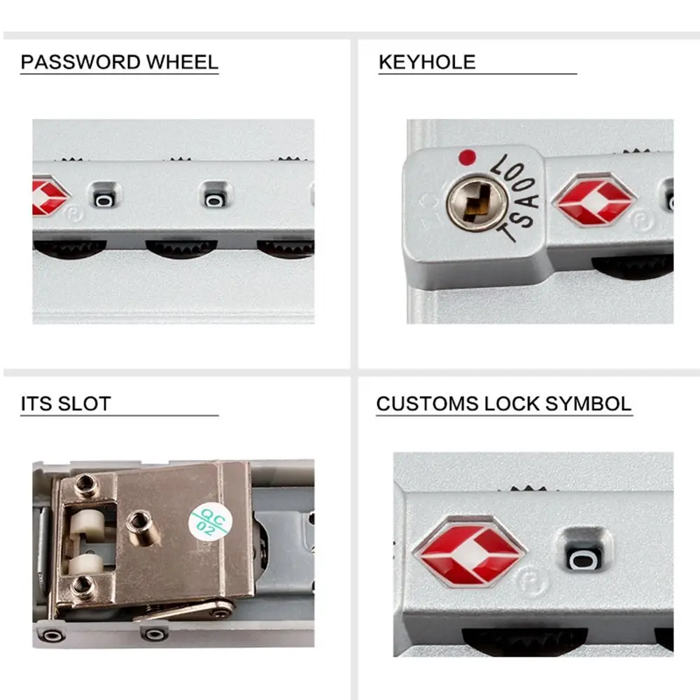 TSA 3 Digit Combination Lock Security Tool Lock Catch Customs Password Lock Padlock Suitcase Luggage Coded Lock