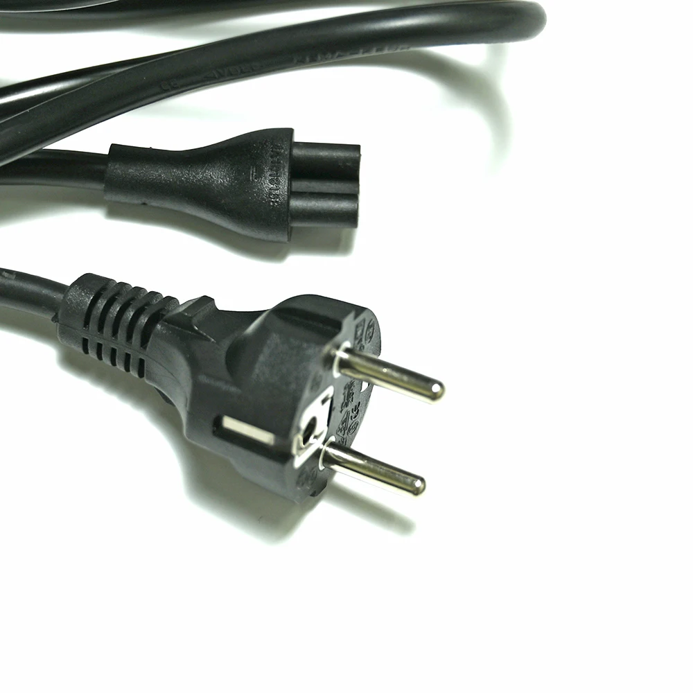 AC Power Cord Lead 3 Pin EU European PLUG PC LCD LED Cable Prong Laptop,1.2M Pure Copper