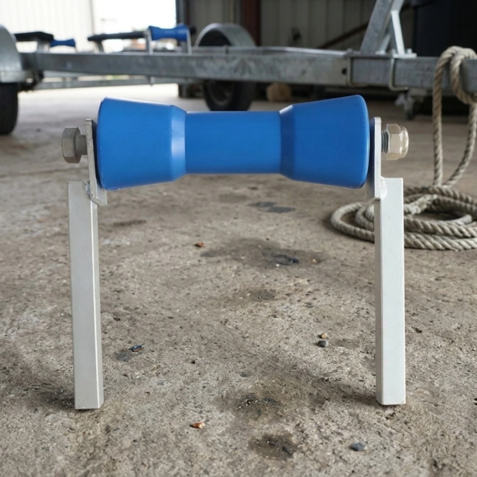 Boat Trailer Roller Assembly Non-Marring Boat Trailer Rollers with Brackets Keel Roller Assembly Mounted Hardware Steel view 2