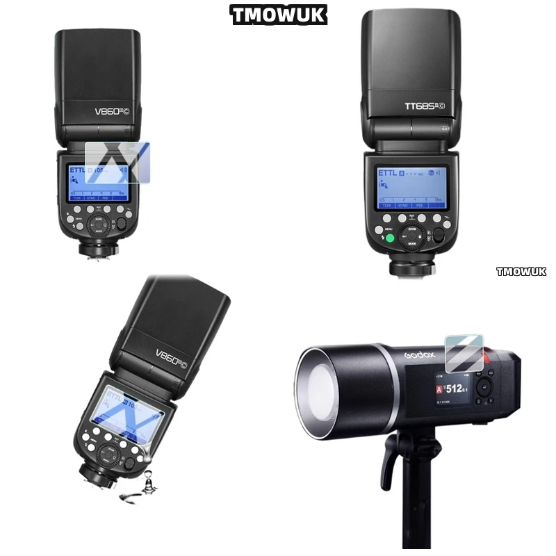 

For Godox X3 V100 V1 Pro AD600BM V860 III V850 III TT685 II V480 Tem Glasspered Flash Light Screen Protector Cover Film Full Scr