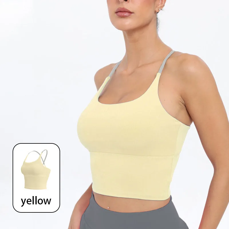 Damen 'Naked-Feel' Hochelastischer Sommer-Sport-BH - Lauf-Top Yoga & Fitness Camisole – Detail 3