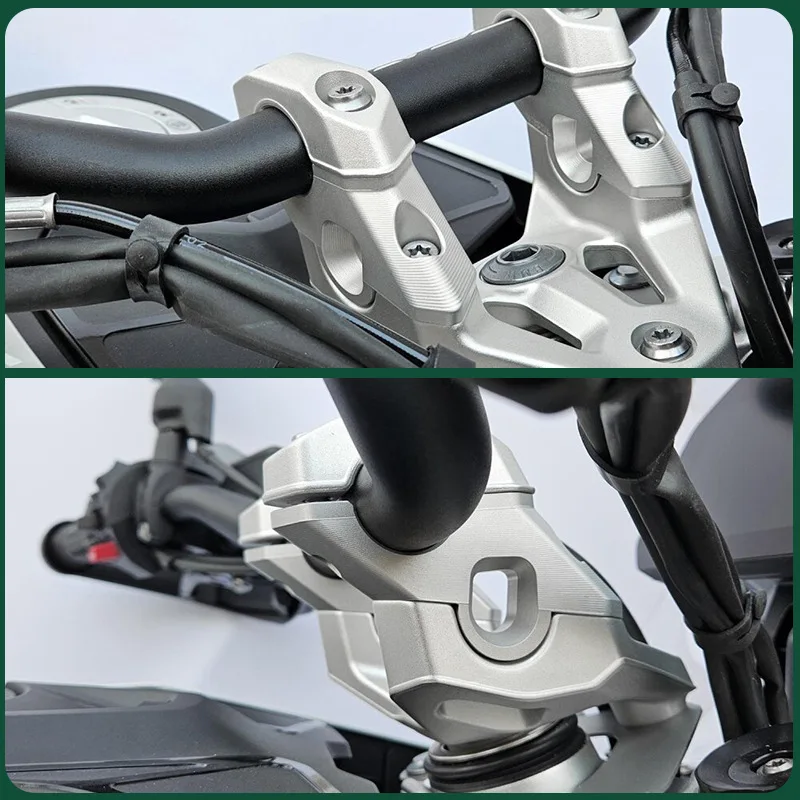 

Aluminum Handlebar Offset Risers for BMW R1300GS 23-25 Trophy Lifting Clamp Extend Adapter - Motorcycle Handlebar Accessories
