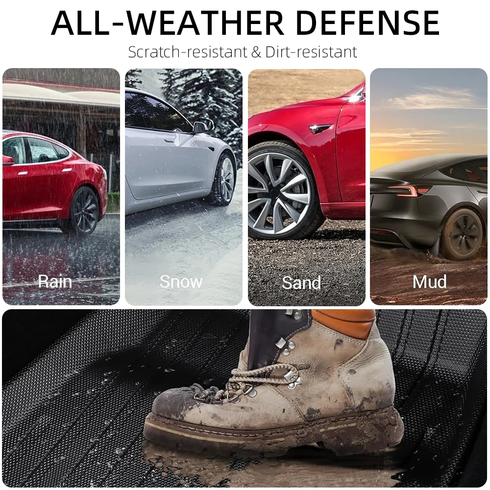 Für Tesla Modell 3 Highland 2025, Zubehör, Fußmatten, Cargo-Liner, wasserdicht, rutschfest, Kofferraummatte, TPE-Pads für Tesla, neues Modell 3 – Detail 3