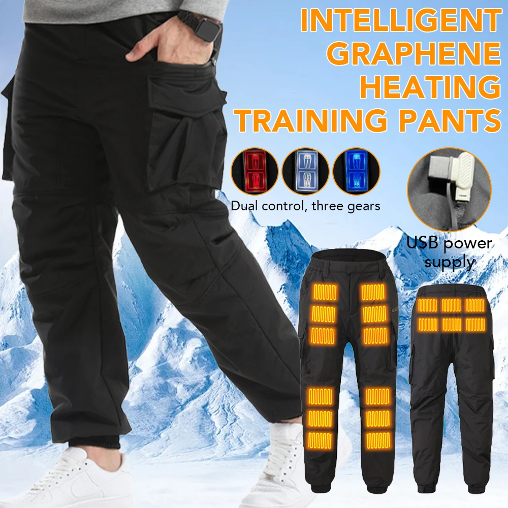 

Smart Electric Heating Assault Pants 18 Zone Men's Winter Warm Thermal Thickened Pants Outdoor Hiking Motorcycle Windproof Pants