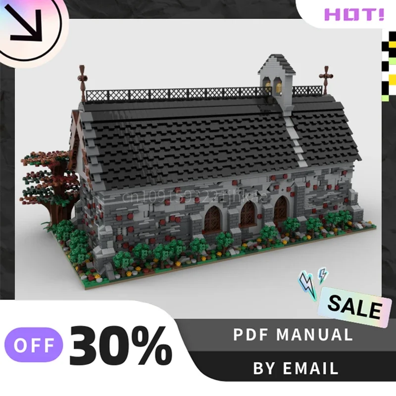 [6527PCS] Customized MOC Medieval Church Creative Building Blocks Set STEM Educational Toys Construction Model Kit Birthday Gift