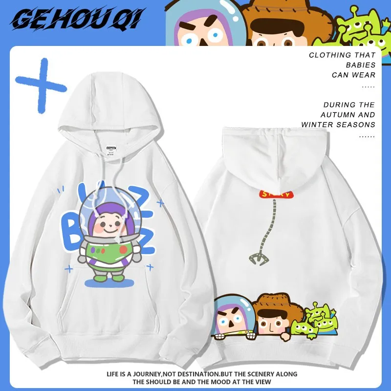 

Toy Story Hoodie Men Instagram Anime Clothes Disney Bass Lightyear Strawberry Bear Autumn Hooded Coat