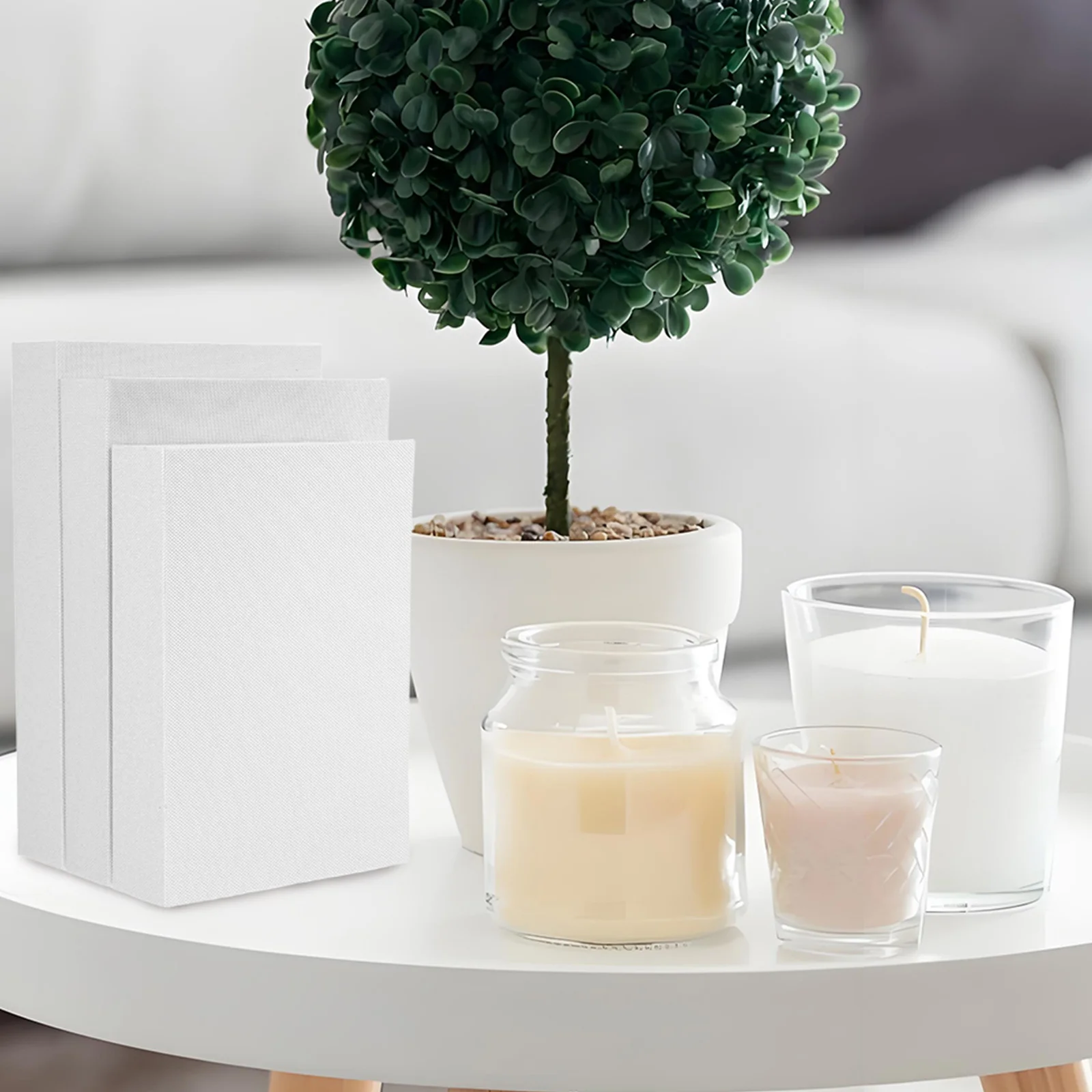 

3Pcs Faux Book Storage Box Linen Decorative Books Style Organizer for Shelf Desktop Boho Decor Rings Necklaces Small