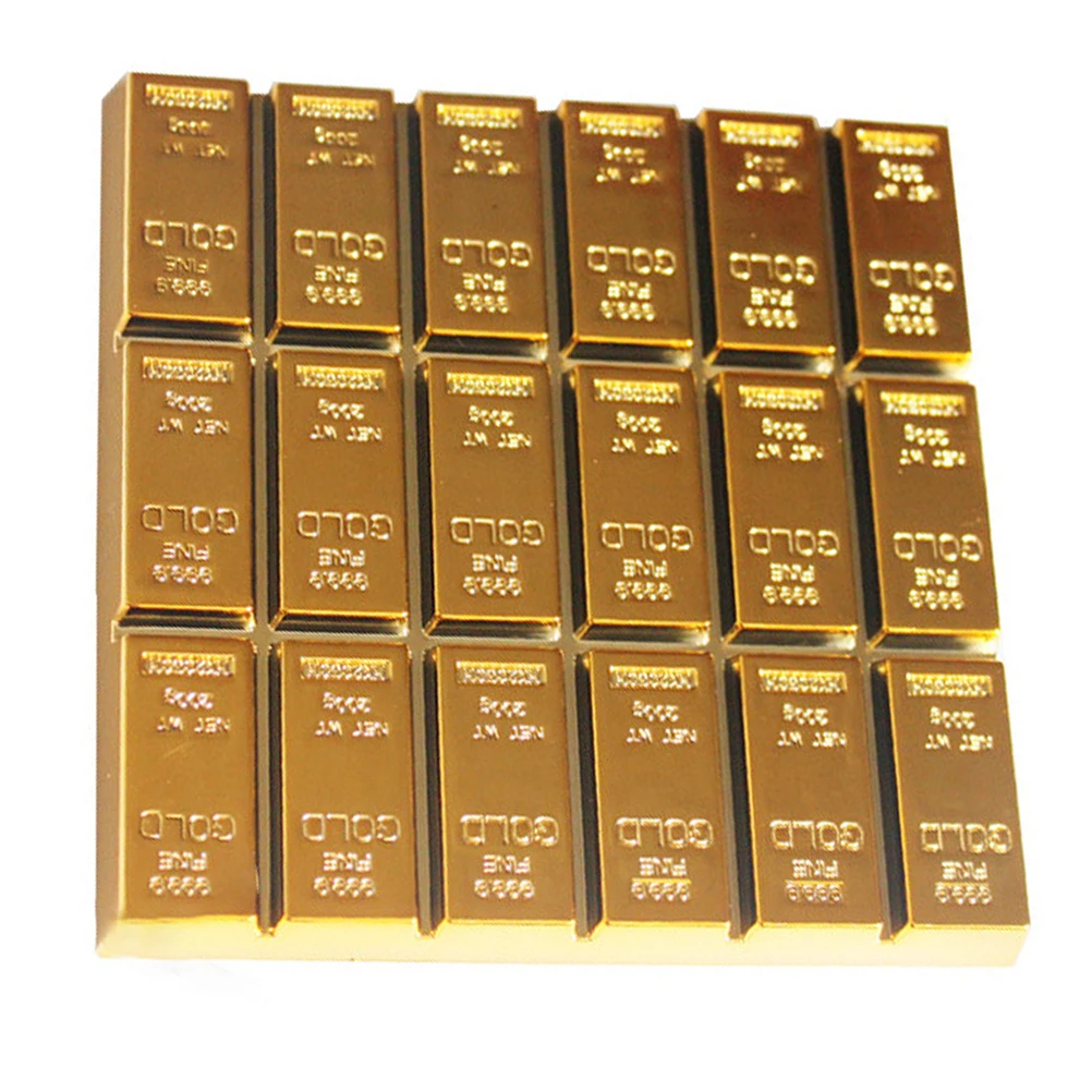 

Gold Brick Coasters Bar Aesthetic Bars Oven Mat Gift for Housewarming Plastic Office Desk Decor Drinks
